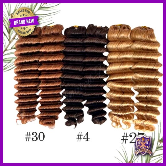 Human Hair Crochet Extensions 14 Inch Knotless Pre-Separated Deep Wave main image 5